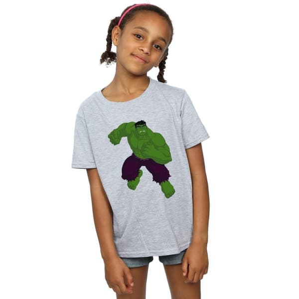 Marvel Girls Hulk Simple Cotton T-Shirt