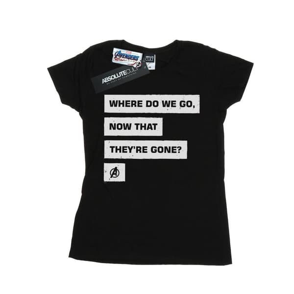 Marvel Womens/Ladies Avengers Endgame Where Do We Go Cotton T-Shirt