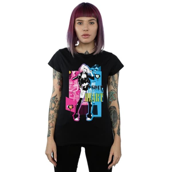 DC Comics Dam/Herr Harley Quinn Rebel Heart - T-shirt i bomull