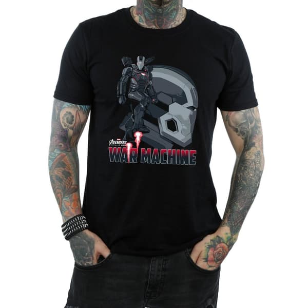 Marvel Mens Avengers Infinity War War Machine Character T-shirt