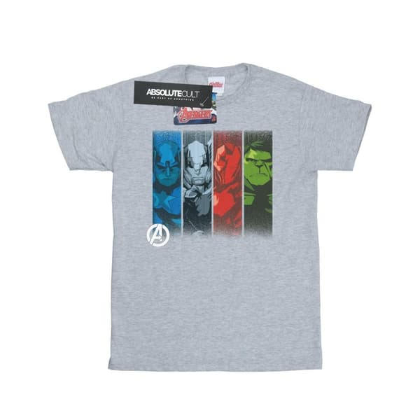Marvel Avengers Team Strips T-shirt i bomull för flickor