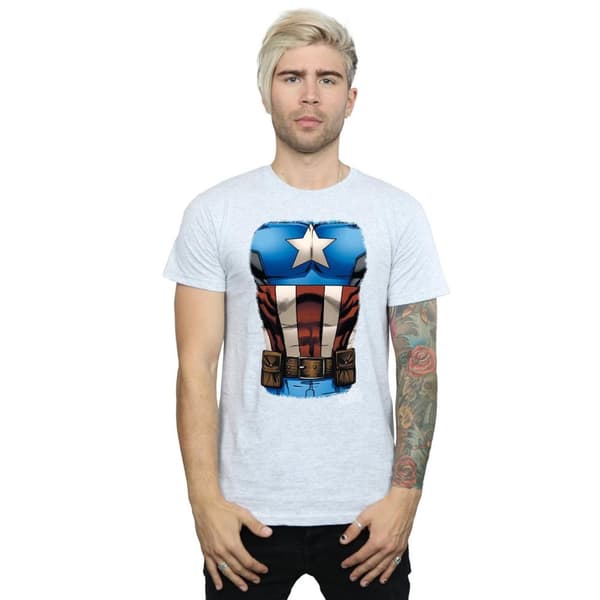 Marvel Captain America-t-shirt med bröstsprängning för herrar