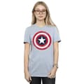 Miniatyrbild 2 av 3: Marvel Dam/Tjej - Captain America - T-shirt i bomull med sköld och tryck