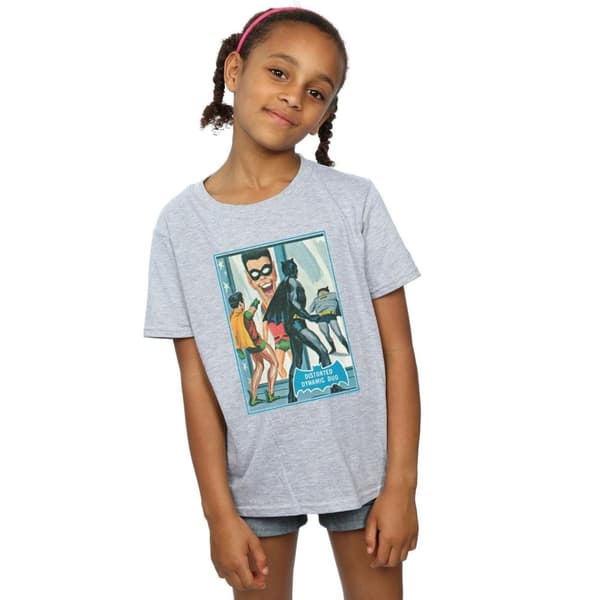 DC Comics T-shirt i bomull för flickor - Batman TV Series Dynamic Duo
