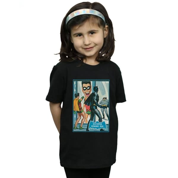 DC Comics T-shirt i bomull för flickor - Batman TV Series Dynamic Duo