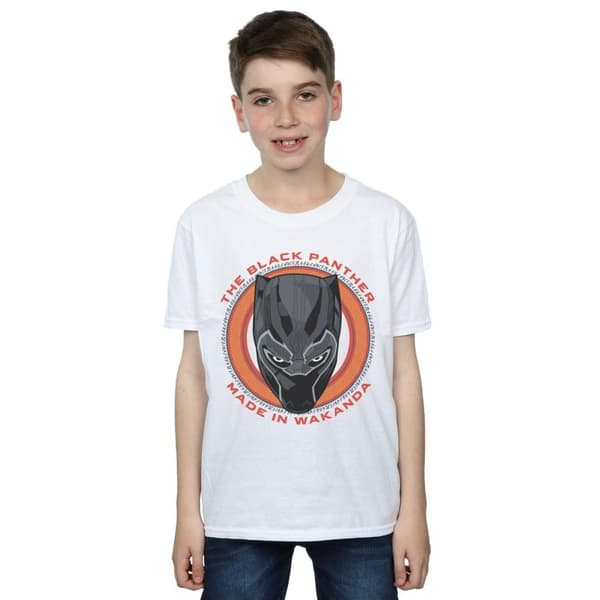 Marvel Black Panther Made in Wakanda - röd t-shirt för pojkar