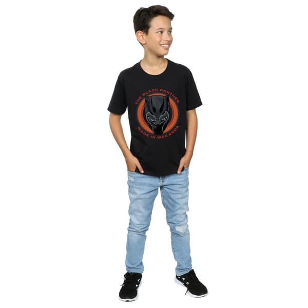 Marvel Black Panther Made in Wakanda - röd t-shirt för pojkar