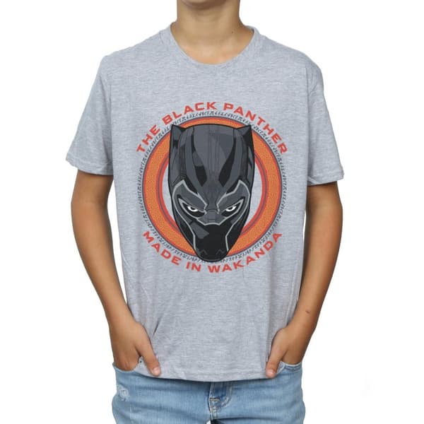 Marvel Black Panther Made in Wakanda - röd t-shirt för pojkar