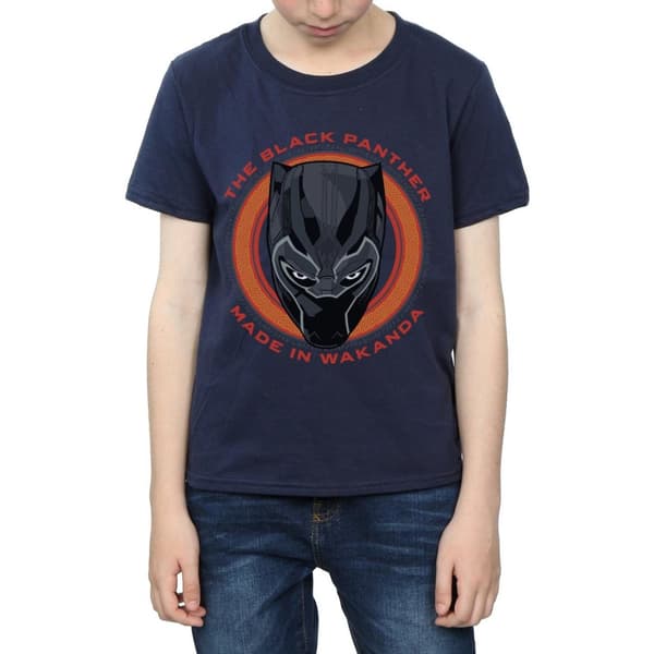 Marvel Black Panther Made in Wakanda - röd t-shirt för pojkar