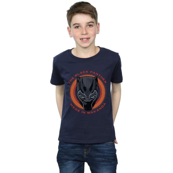 Marvel Black Panther Made in Wakanda - röd t-shirt för pojkar