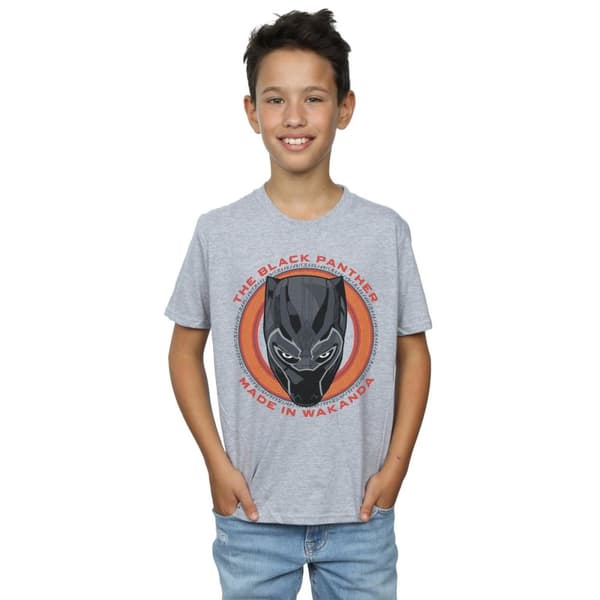 Marvel Black Panther Made in Wakanda - röd t-shirt för pojkar