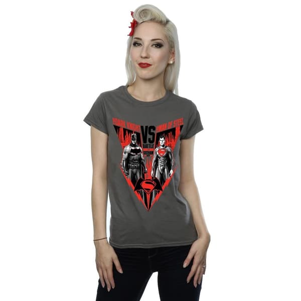 DC Comics Dam/dam Batman v Superman Battle T-shirt i bomull