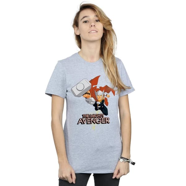 Marvel Dam/Tjej Thor The Mighty Avenger - Boyfriend-t-shirt i bomull