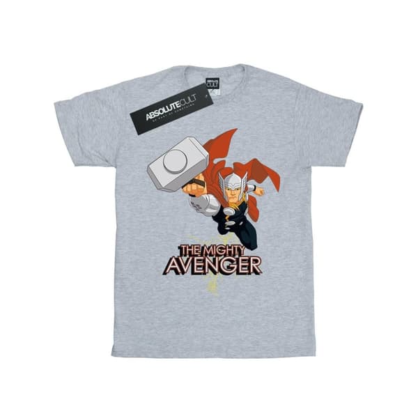 Marvel Dam/Tjej Thor The Mighty Avenger - Boyfriend-t-shirt i bomull Sports Grey 3XL