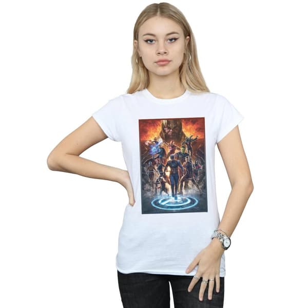 Marvel Womens/Ladies Avengers Endgame Heroes At War Cotton T-Shirt