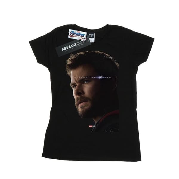 Marvel Womens/Ladies Avengers Endgame Avenge The Fallen Thor Cotton T-Shirt Black S