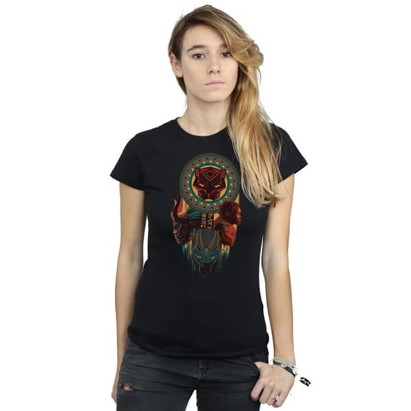 Marvel Womens/Ladies Black Panther Totem Cotton T-Shirt