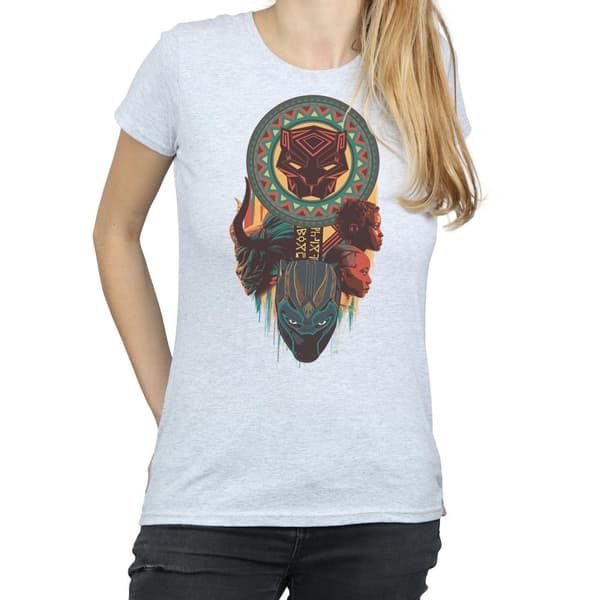 Marvel Womens/Ladies Black Panther Totem Cotton T-Shirt