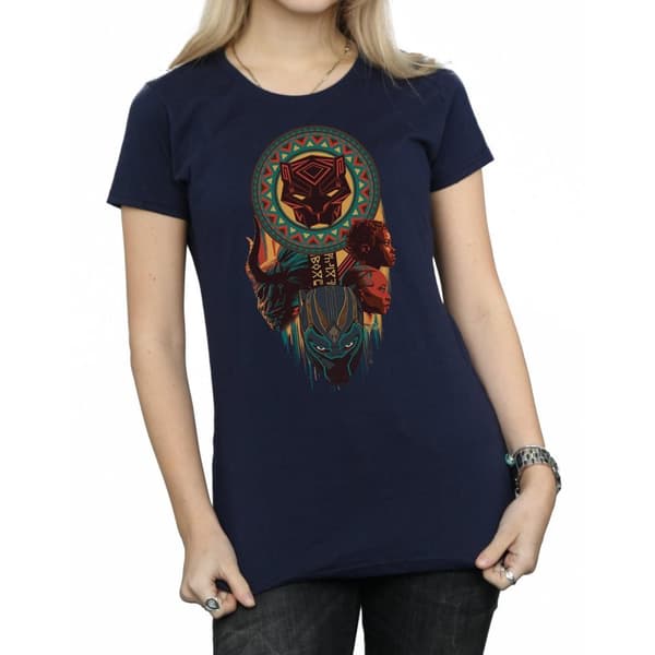 Marvel Womens/Ladies Black Panther Totem Cotton T-Shirt