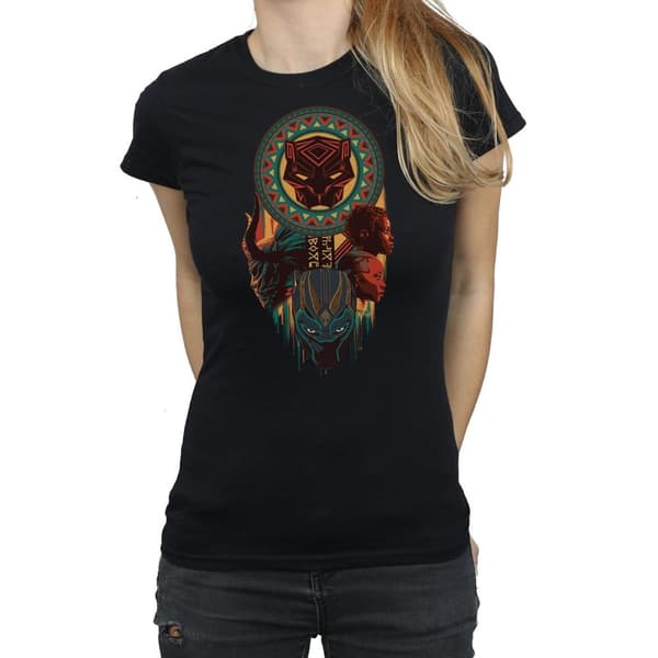 Marvel Womens/Ladies Black Panther Totem Cotton T-Shirt