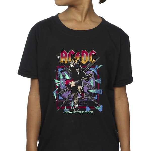 ACDC T-shirt i bomull från Blow Up Your Video Jump för flickor