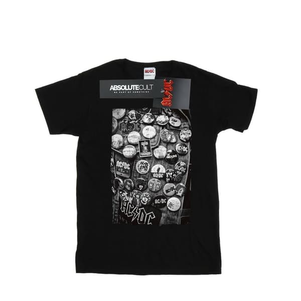 AC/DC Womens/Ladies Badges Collection Cotton Boyfriend T-Shirt