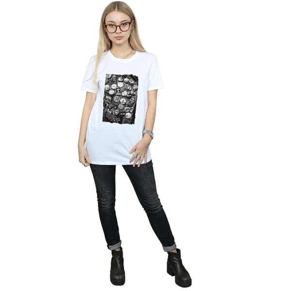 AC/DC Womens/Ladies Badges Collection Cotton Boyfriend T-Shirt
