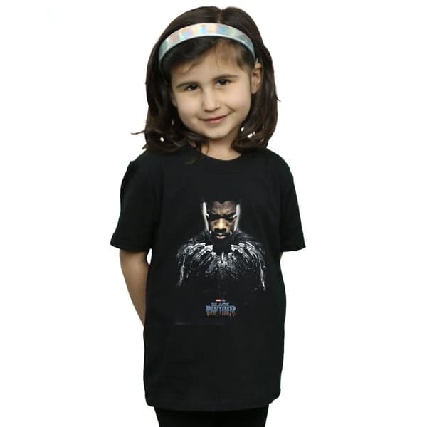 Marvel Black Panther T´Challa Poster T-shirt i bomull för flickor