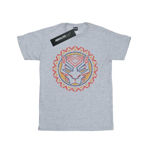Marvel Girls Black Panther Tribal Panther Icon Cotton T-Shirt