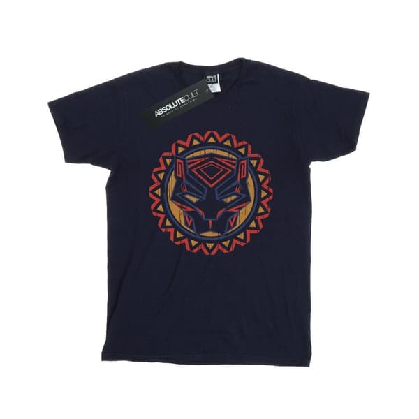 Marvel Girls Black Panther Tribal Panther Icon Cotton T-Shirt
