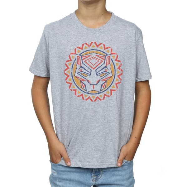 Marvel Boys Black Panther Tribal Panther Icon T-Shirt