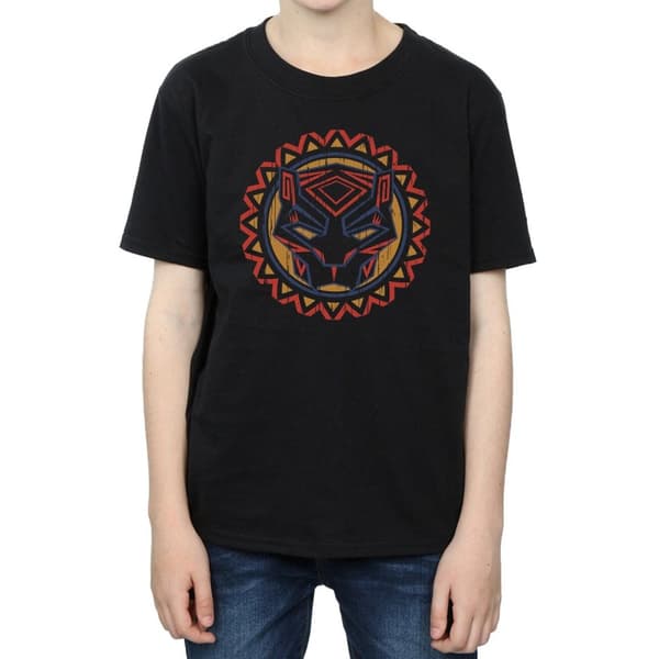 Marvel Boys Black Panther Tribal Panther Icon T-Shirt