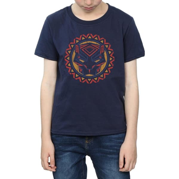 Marvel Boys Black Panther Tribal Panther Icon T-Shirt