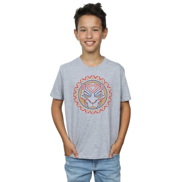 Marvel Boys Black Panther Tribal Panther Icon T-Shirt