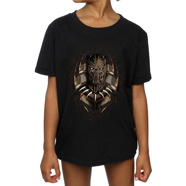 Marvel Black Panther Gold Killmonger bomulls-T-shirt för flickor
