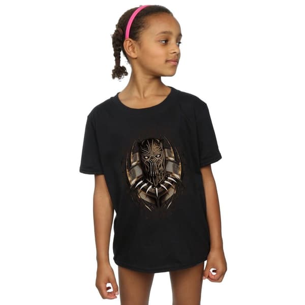 Marvel Black Panther Gold Killmonger bomulls-T-shirt för flickor
