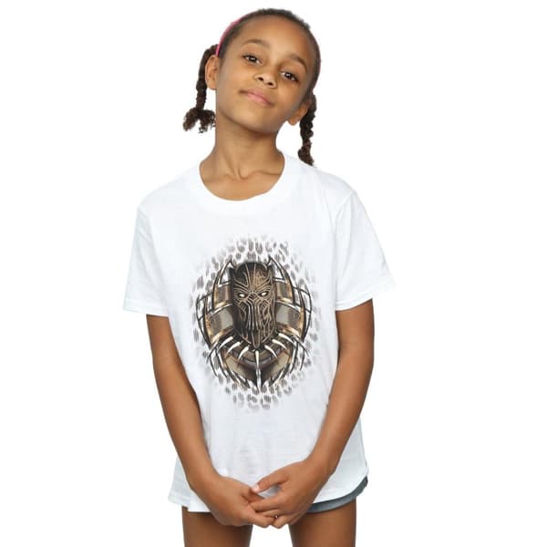 Marvel Black Panther Gold Killmonger bomulls-T-shirt för flickor
