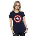 Miniatyrbilde 2 av 3: Marvel Womens/Ladies Avengers Captain America Scratched Shield Cotton T-Shirt