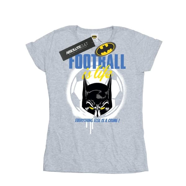 DC Comics Womens/Ladies Batman Football is Life Cotton T-Shirt