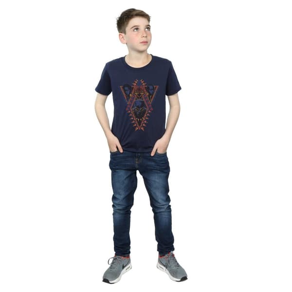 Marvel Boys Black Panther Tribal Heads T-Shirt