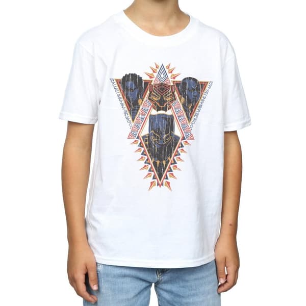 Marvel Boys Black Panther Tribal Heads T-Shirt