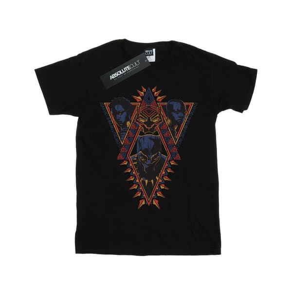 Marvel Boys Black Panther Tribal Heads T-Shirt