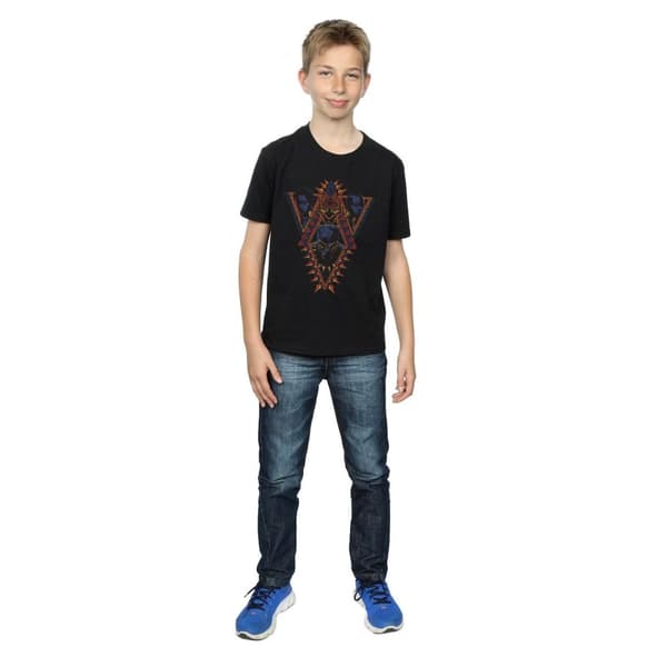 Marvel Boys Black Panther Tribal Heads T-Shirt