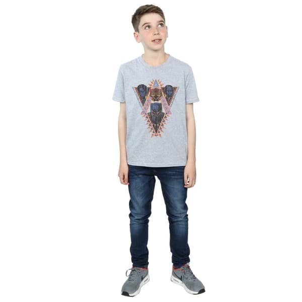 Marvel Boys Black Panther Tribal Heads T-Shirt