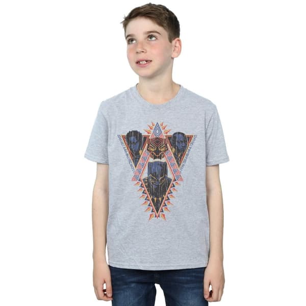 Marvel Boys Black Panther Tribal Heads T-Shirt
