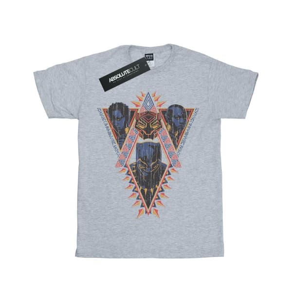 Marvel Boys Black Panther Tribal Heads T-Shirt