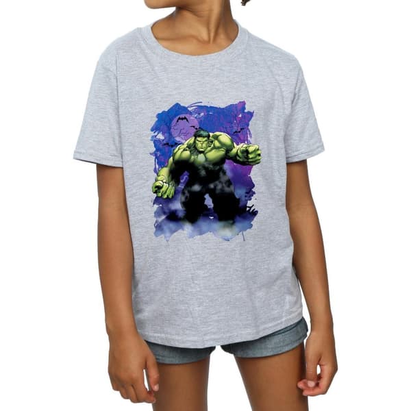Marvel Girls Hulk Halloween Spooky Forest T-shirt i bomull