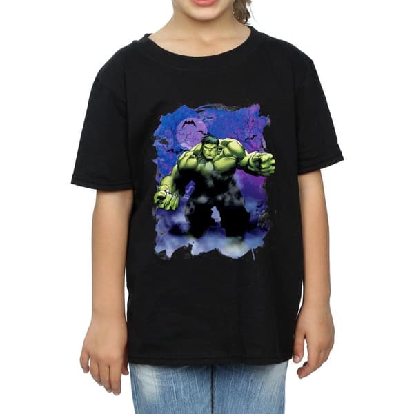 Marvel Girls Hulk Halloween Spooky Forest T-shirt i bomull
