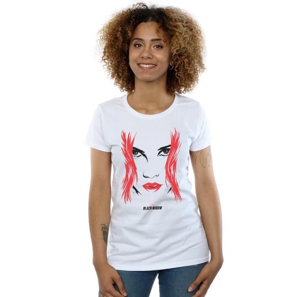 Marvel Womens/Ladies Black Widow Movie Close-Up Cotton T-Shirt