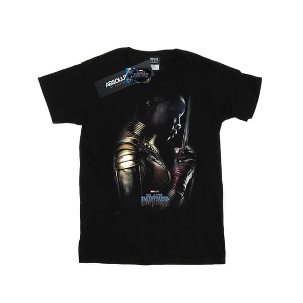 Marvel Boys Black Panther Okoye Poster T-Shirt Black 7-8 Years